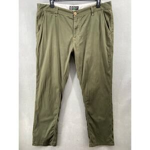 LR GEANS Pants‎ Mens Sz 42x31 Green Chinos Straight Leg Outdoor Pockets Hiking